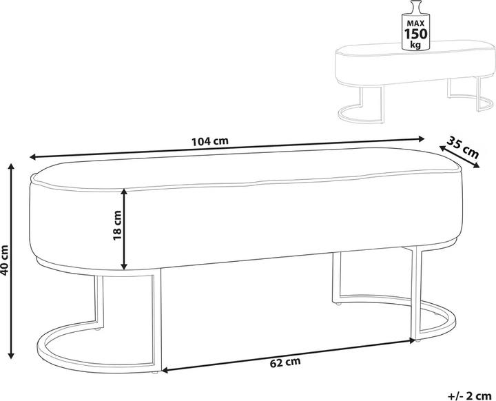 Image du produit Beliani Milry (104 cm)
