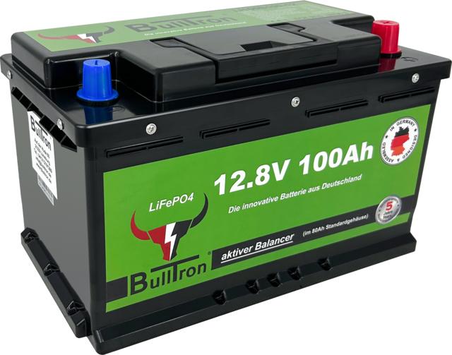 Bulltron Batterie LiFePO LiFePO4 12,8V Akku mit 100A BMS (12.80 V, 100 Ah)