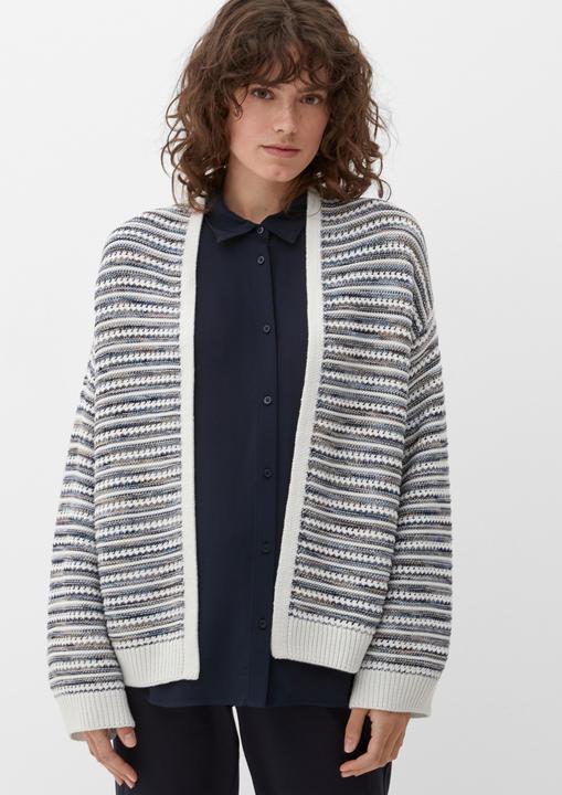 Produktbild s.Oliver Strickjacke Strickjacke mit Streifen (42)