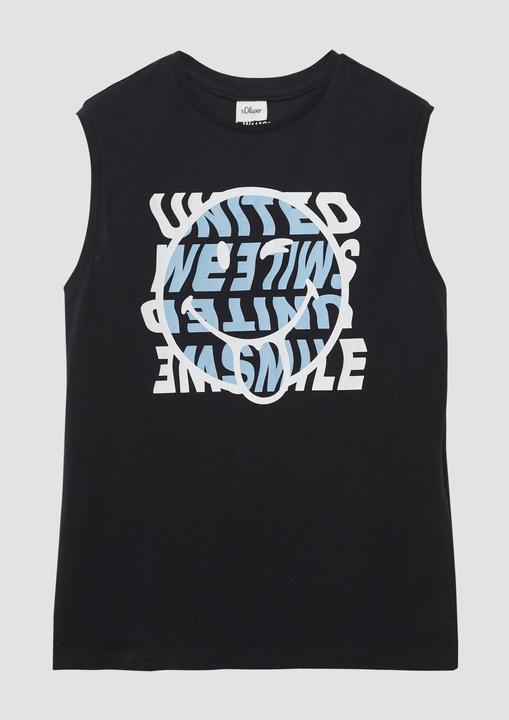 Produktbild S.Oliver T-Shirt Ärmlloses Shirt mit Smiley®-Print (170, 176)