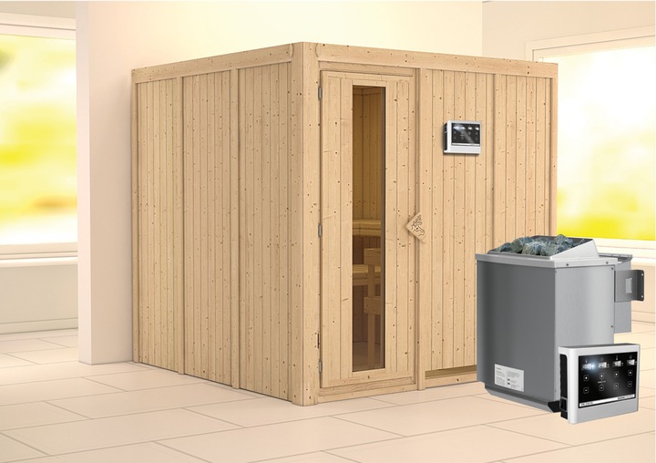 Actual product image Karibu Rodin without roof rim (9 KW Bio external control)