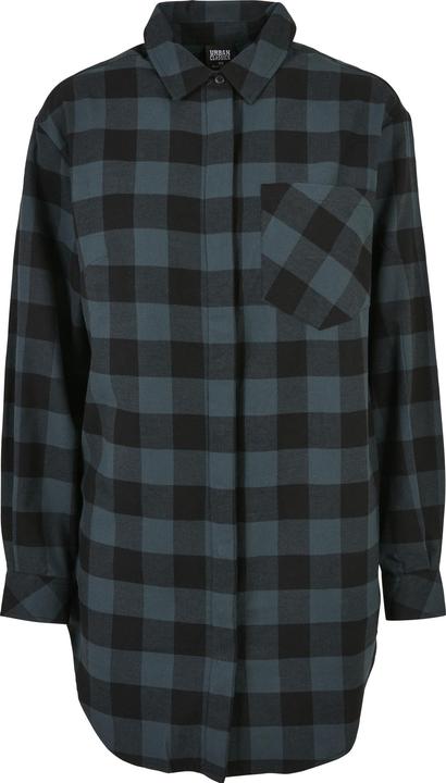 Actual product image Urban Classics Ladies Oversized Check Flannel Shirt Dress (XS)