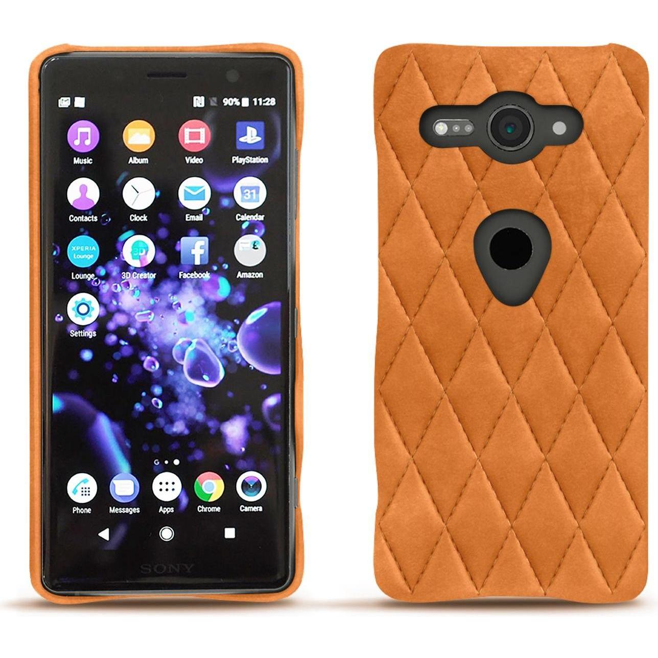 Noreve Lederschutzhülle (Sony Xperia XZ2 Compact), Smartphone Hülle, Orange