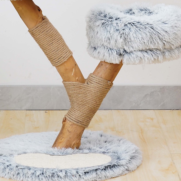 Produktbild Fudajo Designer-Kratzbaum (80 cm, Creme, Grau)
