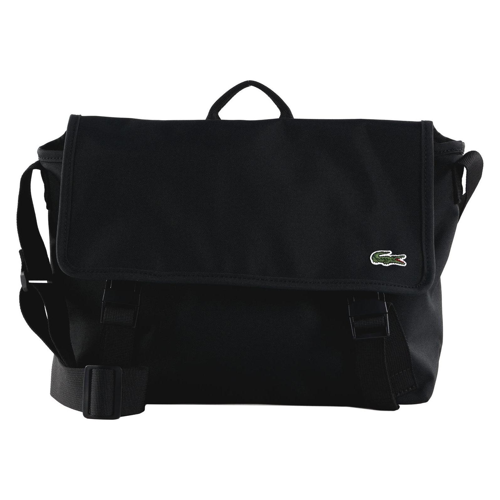 Lacoste, Unisex, Handtasche, Messenger Bag, Schwarz