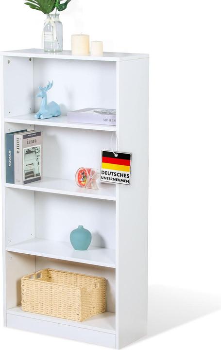 Weiss - 60 x 24 x 121.5 cm (4 Etagen)