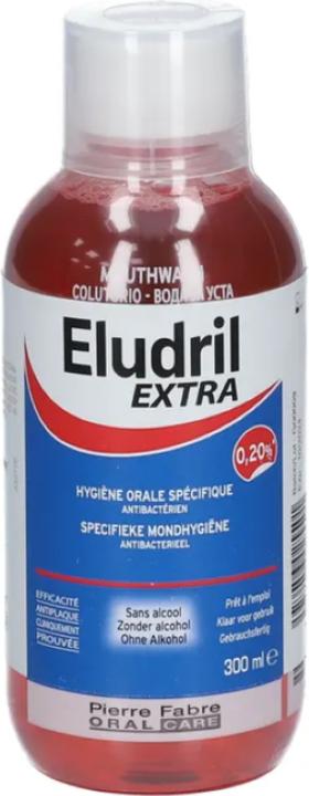 Actual product image Eludril Extra Mouthwash Solution (300 ml, Mouthwash)