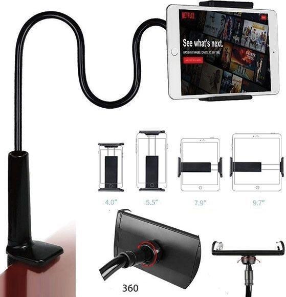 Actual product image Awei uchwyt biurkowy X3 4"-10,5" czarny /black długie ramię