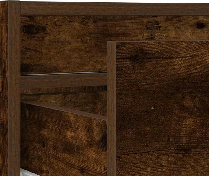 Actual product image VidaXL TV cabinet with LED lights smoked oak 75x35.5x25 cm HiFi cabinet