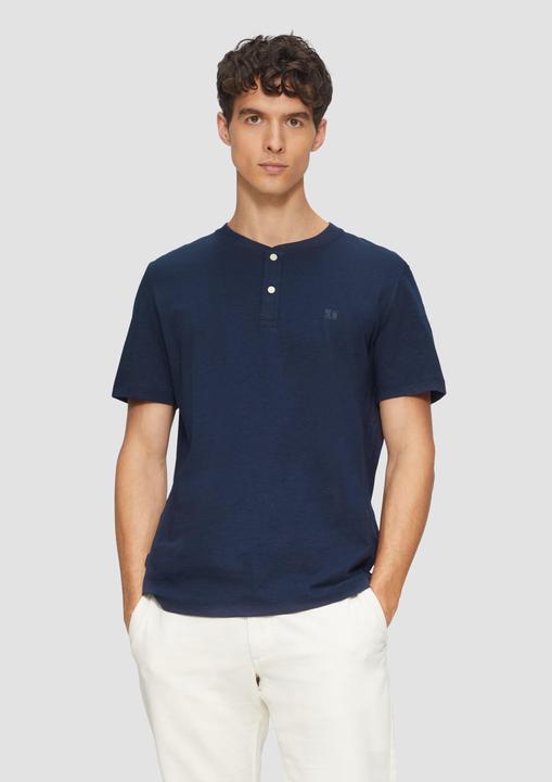 Produktbild S.Oliver T-Shirt Henley-Shirt mit Flammgarnstruktur (XL)