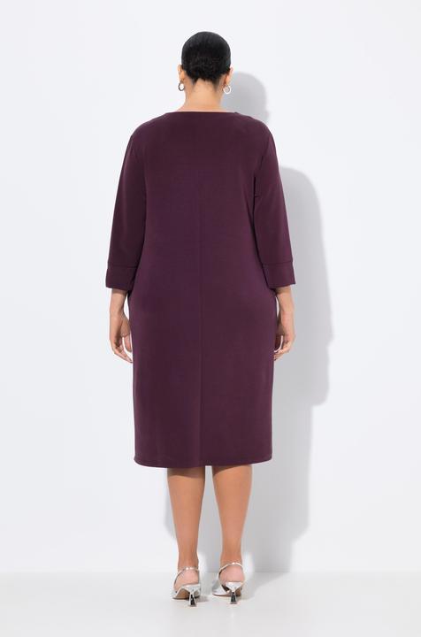 Produktbild Ulla Popken Sweatkleid, V-Ausschnitt, 3/4-Arm, Modalmix (58)