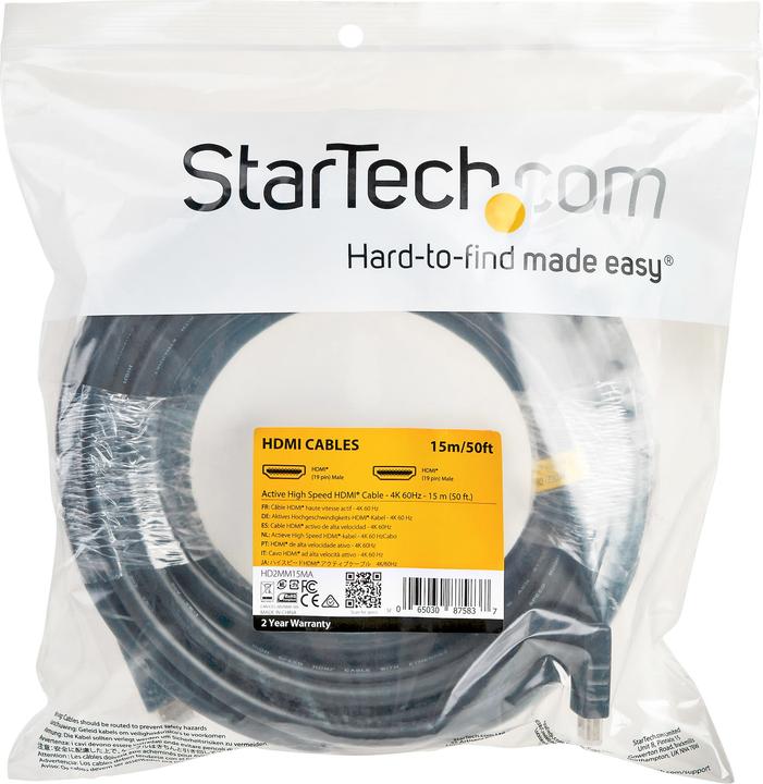 Produktbild StarTech HDMI (Typ A) — HDMI (Typ A) (15 m, HDMI, 2.0)
