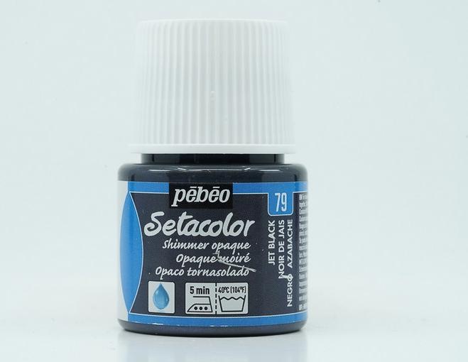 Actual product image Pebeo Setacolor Opaque (Shimmering raven black, 45 ml)