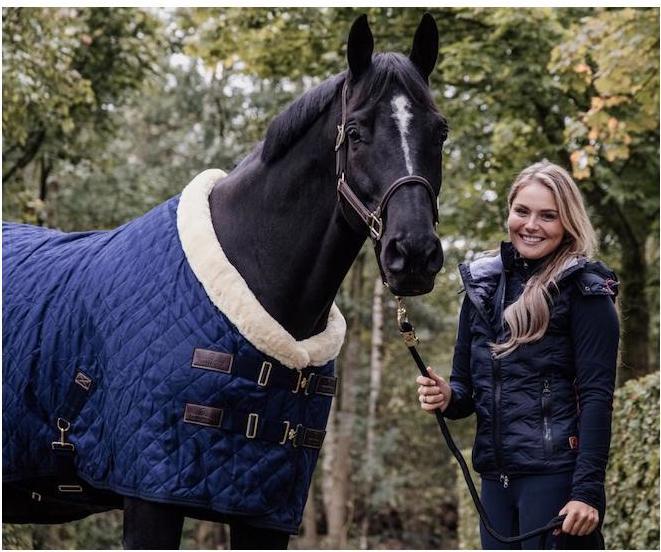 Actual product image Kentucky Horsewear Tournament blanket 160g with fur collar (synthetic fur) (145 cm)