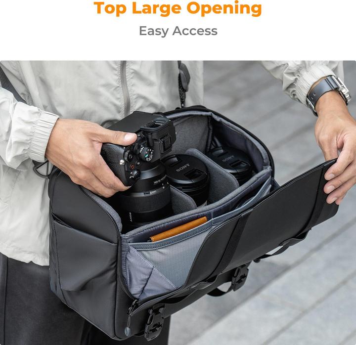 Immagine prodotto K&F Concept Vagabondaggio urbano 10 (Borsa a tracolla per fotocamera, 10 l)