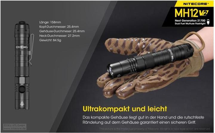 Produktbild Nitecore MH12 V2 - 1200 Lumen (15.80 cm, 1200 lm)