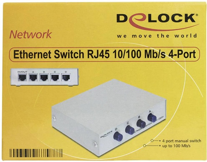 Produktbild Delock LAN-Switchbox (4 Ports)