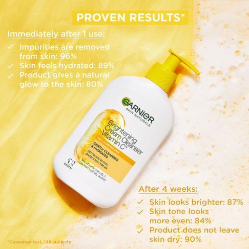 Immagine prodotto Garnier Skin Naturals Crema detergente illuminante alla vitamina C 250ml (Crema lavaggio, 250 ml)
