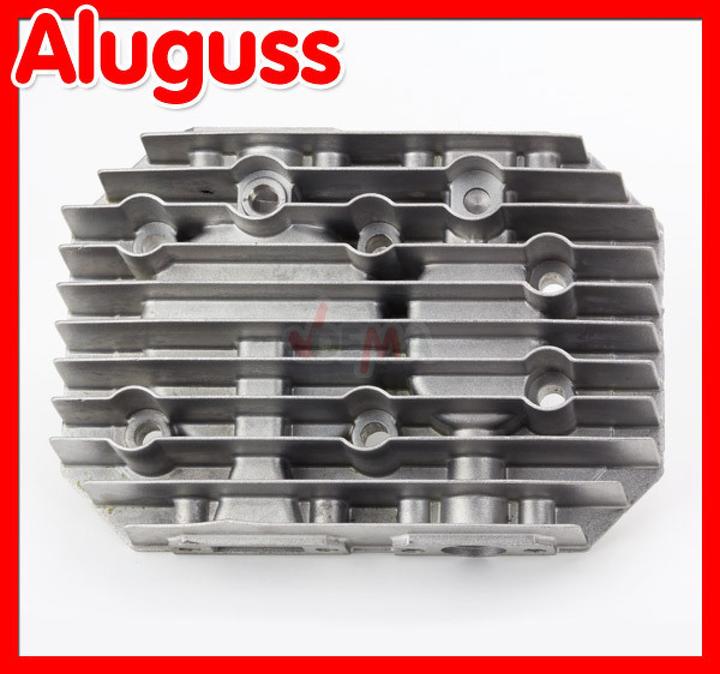 Actual product image Dema Aluguss Zylinderkopf 11 Kühlrippen 4 Anschlüsse für Kompressor Art. 24517