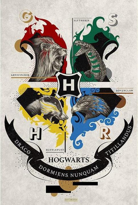 Actual product image GB Eye Harry Potter - Houses Emblems (91.50 x 61 cm)