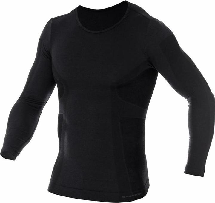 Brueck COMFORT WOOL men's long-sleeved T-shirt black size M (LS11600) (M)