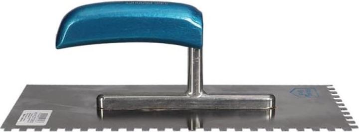 Actual product image Velleman JUNG - PLASTERING TROWEL - CURVED HANDLE - NOTCH SIZE 4 x 4 mm (13 cm)