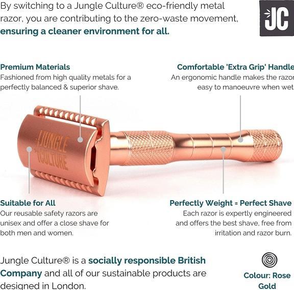 Actual product image Jungle Culture - Reusable razor plane in rose gold