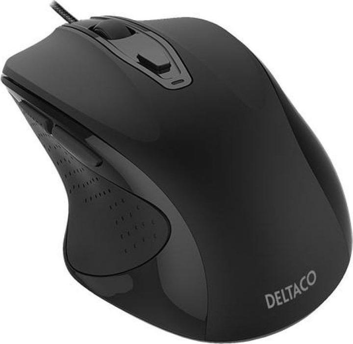 Actual product image Deltaco OFFICE with cord, ergonomic, quiet, black (Cable)