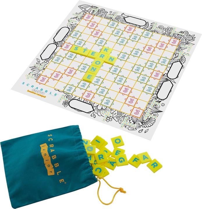 Image du produit Mattel Games Scrabble Junior, un jeu éducatif et créatif (F) (Turc, Français, Norvégien, Grec, Russe, Danois, Suédois, Portugais, Anglais)