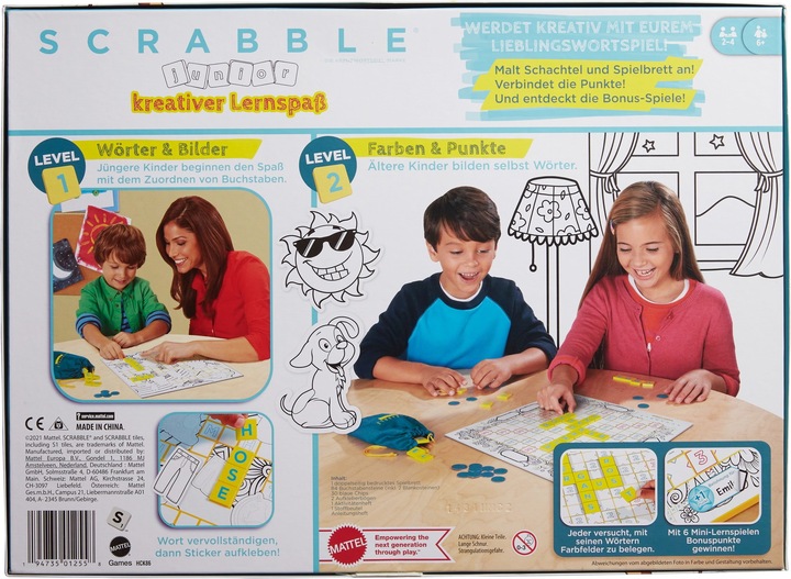 Immagine prodotto Mattel Games Scrabble Junior divertimento creativo di apprendimento (D) (Turco, Greco, Portoghese, Svedese, Inglese, Danese, Francese, Russo, Norvegese)