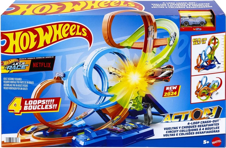 Image du produit Hot Wheels Action 4 Loopings Crash danger