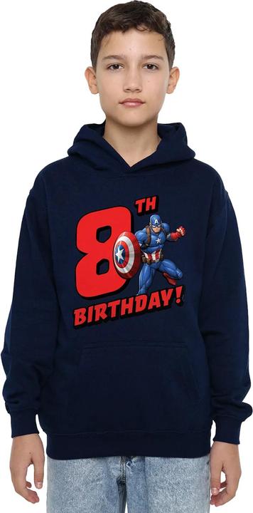 Produktbild Captain America 8th Birthday Kapuzenpullover Zum Überziehen (128)