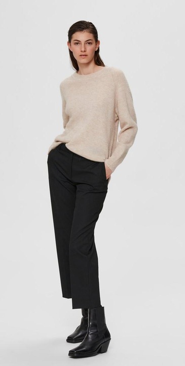 Produktbild Selected Femme Rundhalsausschnitt Woll Pullover (XL)