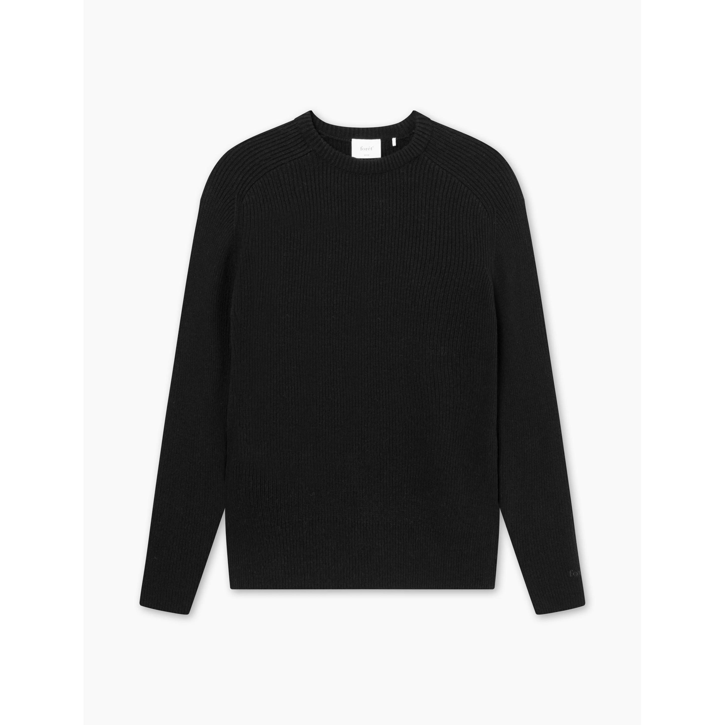 Forét, Pullover, Cone Rib, Schwarz, (M)