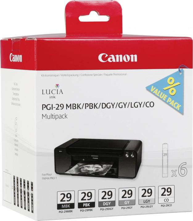 Produktbild Canon PGI-29 Multipack (CO, DGY, GY, LGY, MBK, PBK)