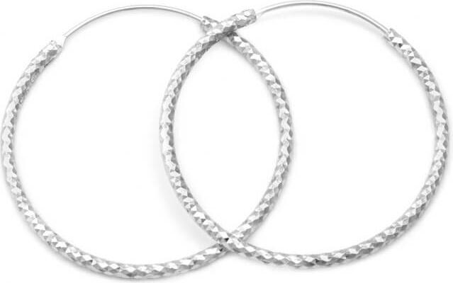 Immagine prodotto Beneto Orecchini tondi di lusso in argento AGUC357 - Diametro: 3.5 cm (L)