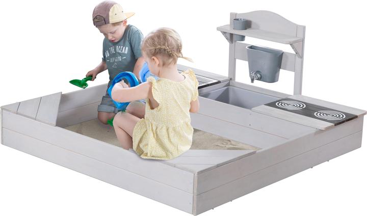 Image du produit Roba Sandkasten mit Matschküche inkl. Abdeckplane