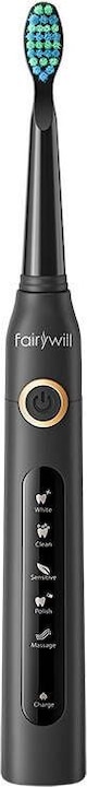 Actual product image Fairywill Sonic toothbrushes with head set and case FW-507 (Black and white) (Sonic toothbrush)
