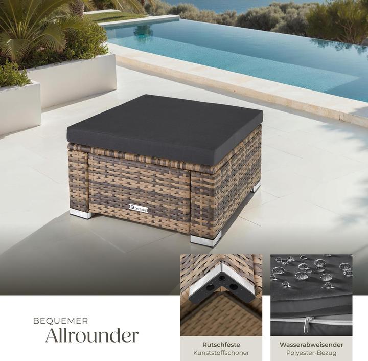 Produktbild tectake Rattan Sitzhocker