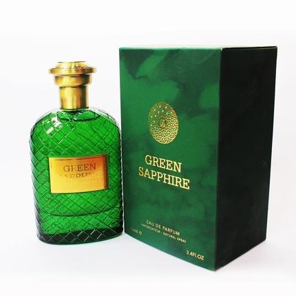 Actual product image Ameer Al Oud Fragrance World Green Sapphire Eau De Parfum 100ml (Eau de parfum, 100 ml)