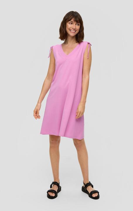 Produktbild S.Oliver Kleid Kleid mit V-Ausschnitt und Binde-Detail (40)