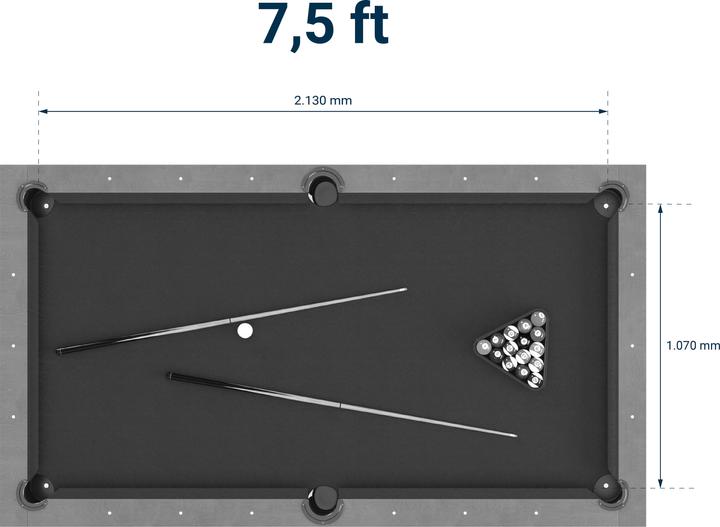 Produktbild Bison Billardtisch Loft (254 x 127 cm)