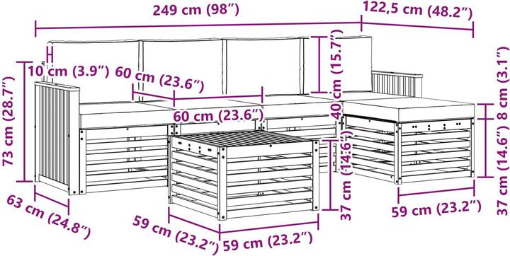 Produktbild vidaXL Outdoor-Sofa