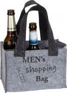 IKO Filz-Tasche für 6 Flaschen 14x22x15cm "Men's Shopp