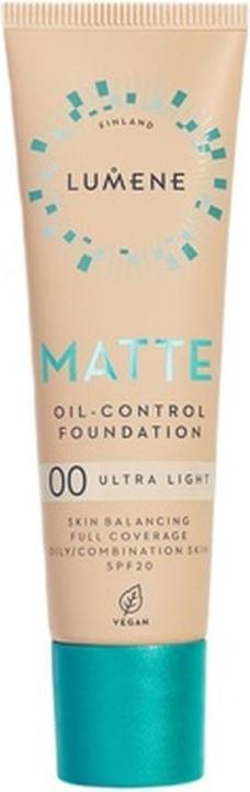 Lumene Matte Oil-Control Foundation Spf20 00 Ultra Light 30ml (00 Ultra Light)