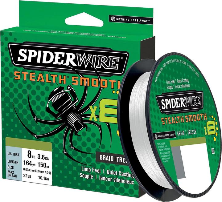 Actual product image Spiderwire Stealth Smooth 8 Translucent 150m (18 kg, 0.19 mm)