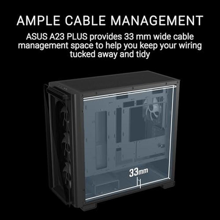 Produktbild ASUS Geh A23 PLUS TG ARGB BLACK (Mini-ITX, mATX)