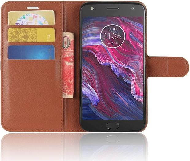 Produktbild MU Classic Klassische Leder Hülle mit Litchitextur (Motorola Moto X4)