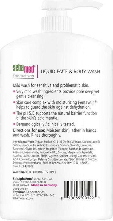 Sebamed Liquid Face & Body Wash 1L (1000 ml)