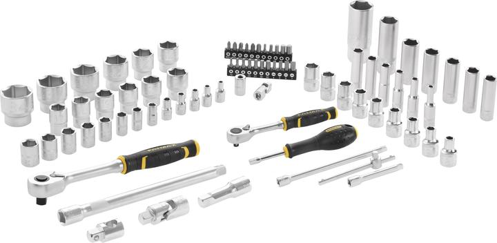 Produktbild Stanley Steckschluessel Set ½ Zoll + ¼ Zoll, 81teilig